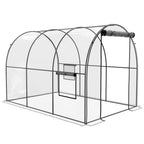 3 x 2 x 2m Polytunnel Greenhouse with Door, Windows, Steel Frame