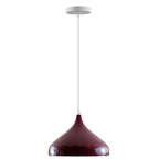 E27 Retro Modern Vintage Metal Ceiling Pendant Light Industrial Pendant Light Shade Burgundy