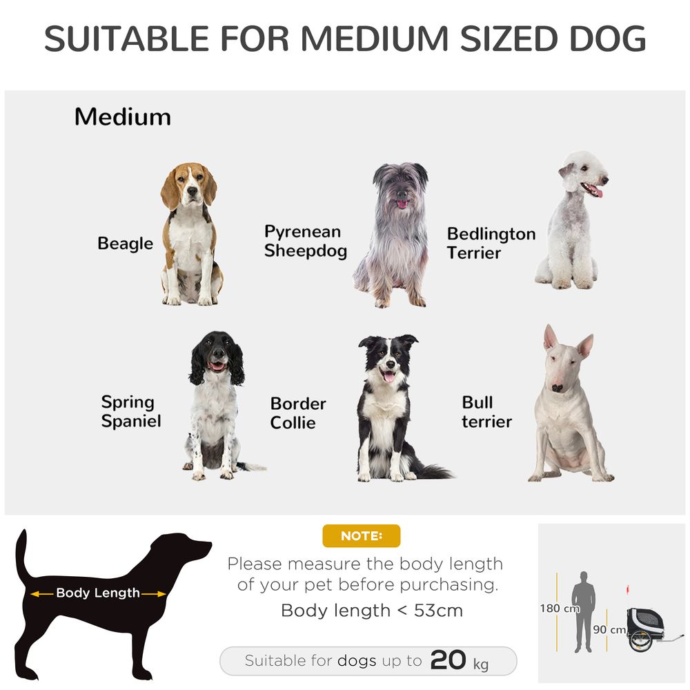 Steel Dog Bike Trailer Pet Cart Carrier for Bicycle Kit Water Resistant Travel White and Black