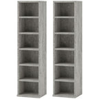 CD Storage Unit - Set of 2 with Adjustable Shelves