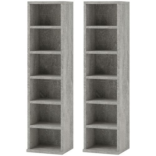CD Storage Unit - Set of 2 with Adjustable Shelves