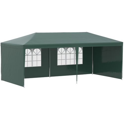 6m x 3m Garden Gazebo Marquee Canopy Party Tent Canopy Patio Green