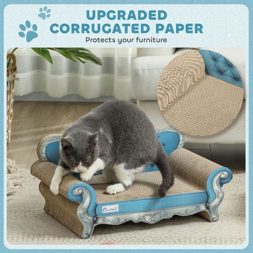 2 in 1 Cardboard Cat Scratching Board with Catnip for Indoor Cats