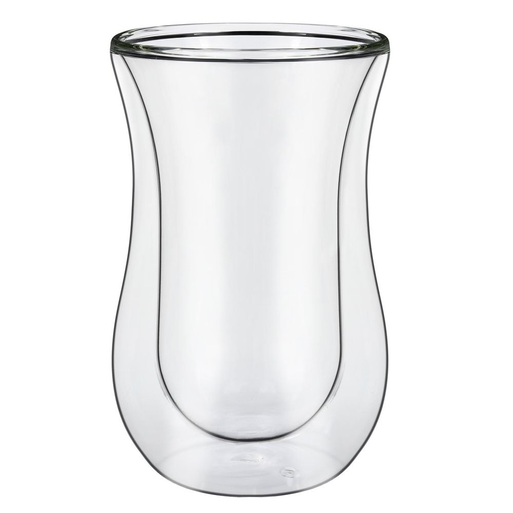 Transparent Double Wall Glasses - for Hot & Cold Drinks - Minimalist Design - Set of 2