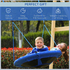 Kid Nest Swing Seat Saucer Tree Swing 40 Inch/100cm for Outdoor Indoor Blue