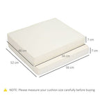 Outdoor Seat and Back Cushion Set Replacement Cushions, Cream White