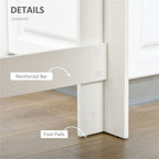 Coffee Table / Bar table - Clean white frame, with wood-effect table top - Grey