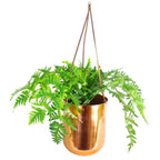 Copper Hanging Planter - Handmade, Rustic Finish - 18x22cm