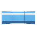 Outsunny Camping Windbreaks with Clear Windows and Carry Bag, 440 x 140cm Blue