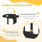 Adjustable Metal Pet Gate - Auto-Close, Black