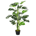 Artificial Monstera Tree 21 Leaves Palm Tree for Indoor Outdoor 1m