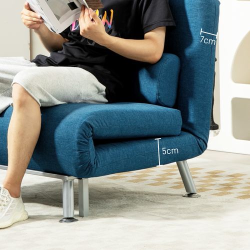 Single Folding 5 Position Convertible Sleeper Chair Sofa Bed
