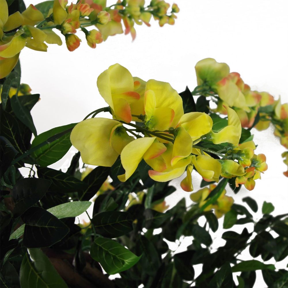 Captivating 120cm Artificial Yellow Wisteria Tree, Realistic Design for Stunning Décor