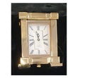 Gold Polished Brass Miniature Clock - French Mantel