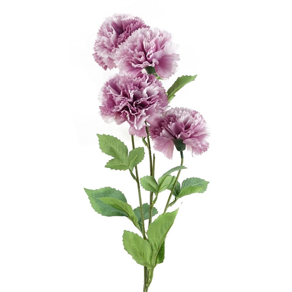 Pack of 6 x 70cm Pink Artificial Carnation Stem - 24 Flowers in Pink
