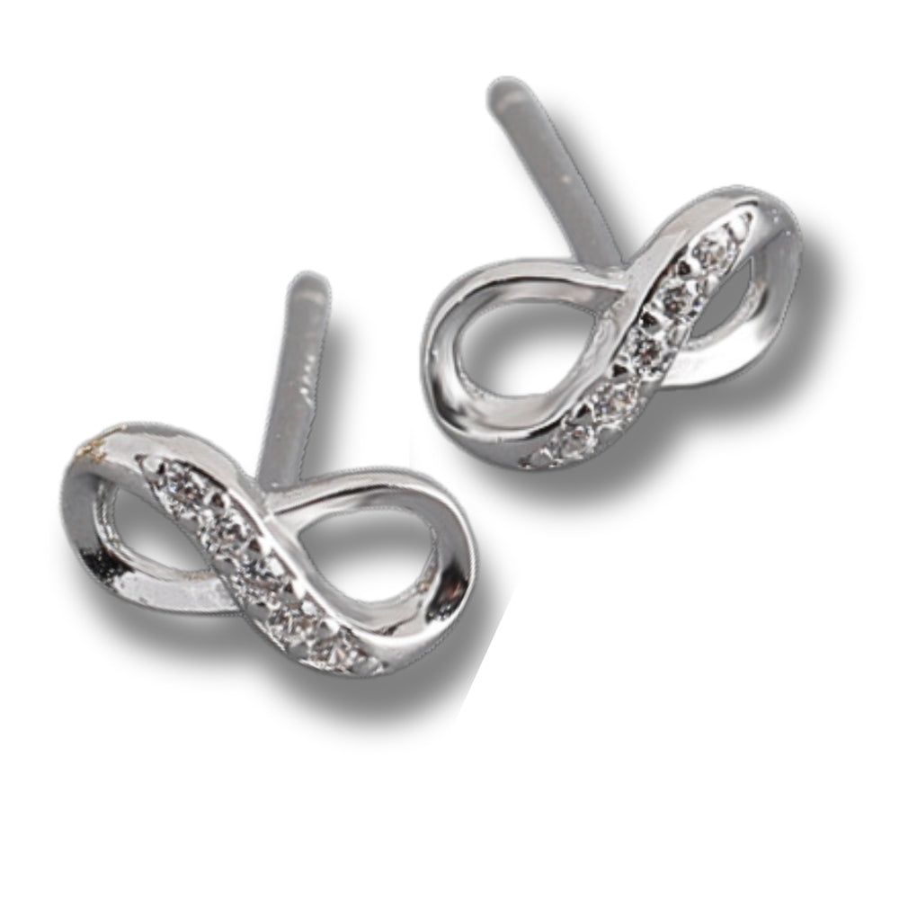 Infinity Stud Earrings - Ideal Birthday or Christmas Gift