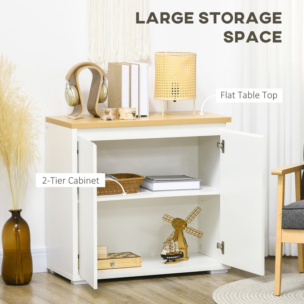 Sideboard Living Room Cabinet with Double Door Cabinet Adjustable Shelf