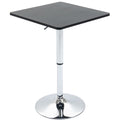 Versatile Adjustable Bar Table - Black/Silver Frame - Ideal for Any Space