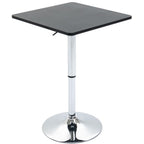 Versatile Adjustable Bar Table - Black/Silver Frame - Ideal for Any Space