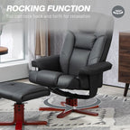 Reclining Armchair with Footstool and Adjustable Backrest