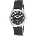 Men's Classic Strap Watch - Black Dial, Easy Read, PU Strap