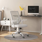 Mesh Swivel Office Chair Task Computer Chair w/ Lumbar Support, White