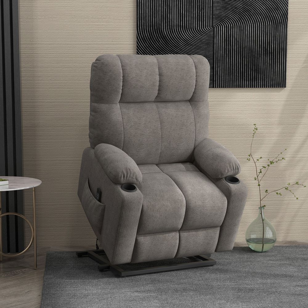 Heavy Duty Riser and Recliner Chair Lift Chair for the Elderly, Grey