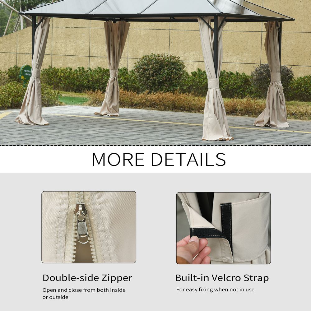Gazebo Replacement Sidewalls - 4 Pack Privacy Panels for 3x4m Gazebo