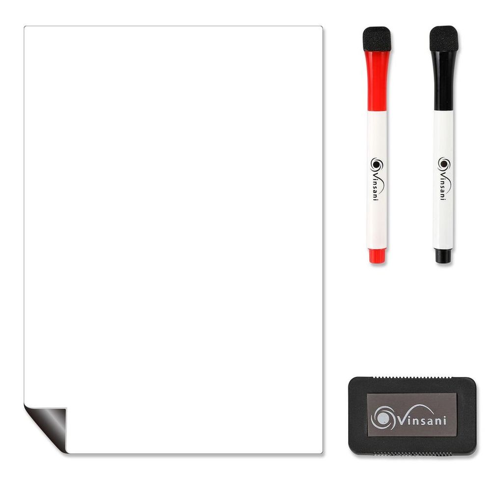 A4 Whiteboard Bundle: 2 Markers, Eraser