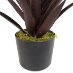 85cm Dark Red Yucca Plant - Artificial Silk, Lifelike & Stunning Décor