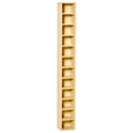 Space-saving Multimedia Shelf for CDs - 204 CD Capacity - Pine Wood Finish