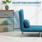 Single Folding 5 Position Convertible Sleeper Chair Sofa Bed