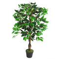 110cm Large Artificial Ficus Tree - Realistic & Bushy Design - for Hallways & Large Spaces - Easy to Shape