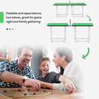 Tennis Table Ping Pong Foldable with Net Game Steel 182cm Indoor, Green