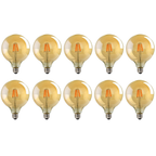 10 Pack E27 LED Edison Dimmable Vintage Amber Glass Warm white 2700K