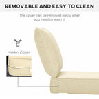 Outdoor Seat and Back Cushion Set, Deep Seating Chair Cushion, Beige