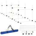Dog Agility Training Equipment Height Adjustable Jump Hurdle Set of 4 w/ Carrying Bag