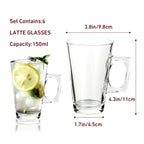 Latte Glasses 6pcs - Serve Hot Drinks with Style