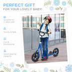 Teen Push Scooter Kids Children Stunt Scooter Bike Bicycle Ride On 12" EVA Tyres (Blue)