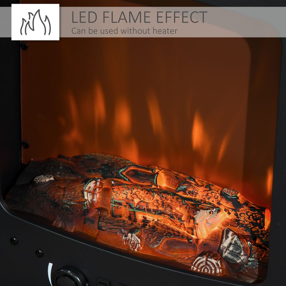 Electric Fireplace Stove Heater Flame Effect, Overheat Safety Protection
