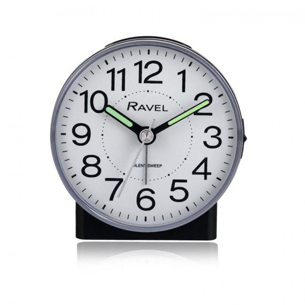 Mid Sized Bedside Quartz Alarm Clock - Black.3