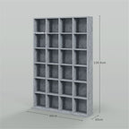 Bookcase Storage Cabinet for up to 480 CDs / 312 DVDs/Blu-rays 89W x 20D x 130.5Hcm