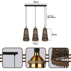 Retro Industrial Vintage Rattan Ceiling Pendant - 3 Head Natural Wicker Basket Style - Materials - Dimmable - Free Shipping