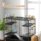 Large Hamster Cage, Rat Cage with Wheels, Tubes, Storage Shelf, Ramps