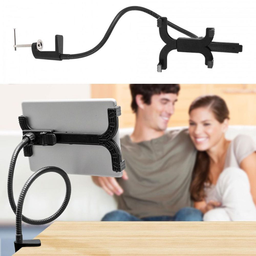 AQ 360 Aluminium Alloy Rotating Tablet Holder - Black - Adjustable Gooseneck