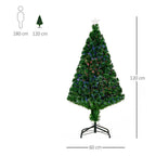 Pre-Lit Fibre Optic Artificial Christmas Tree Topper Multi-Colour 4ft