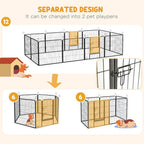 Heavy Duty Puppy Play Pen - 12 Panels, Indoor & Outdoor Use