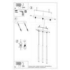 Steel Pendant lamp steel Mozaica modern Design G9