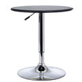 Chrome Steel Adjustable Round Bar Table, Stylish, and Versatile - Addition to Any Room!