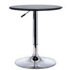 Chrome Steel Adjustable Round Bar Table, Stylish, and Versatile - Addition to Any Room!